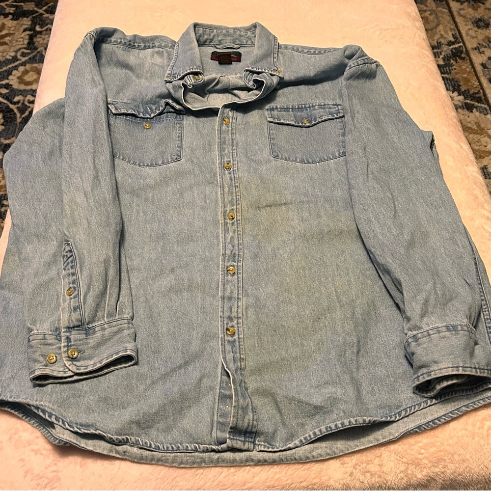 Denim Button-Up Shirt